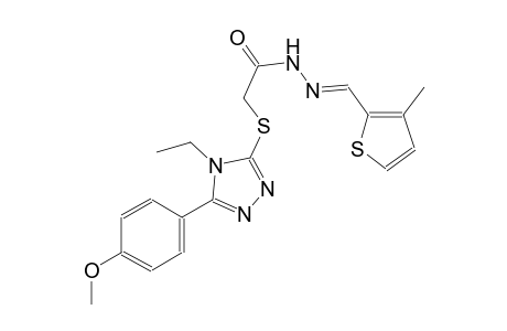 acetic acid, [[4-ethyl-5-(4-methoxyphenyl)-4H-1,2,4-triazol-3-yl]thio]-, 2-[(E)-(3-methyl-2-thienyl)methylidene]hydrazide