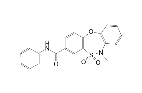 6H-dibenzo[b,f][1,4,5]oxathiazepine-3-carboxamide, 6-methyl-N-phenyl-, 5,5-dioxide