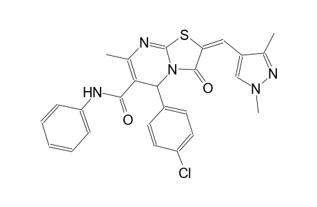 (2E)-5-(4-chlorophenyl)-2-[(1,3-dimethyl-1H-pyrazol-4-yl)methylene]-7-methyl-3-oxo-N-phenyl-2,3-dihydro-5H-[1,3]thiazolo[3,2-a]pyrimidine-6-carboxamide