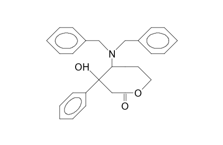 5-Dibenzylamino-4-hydroxy-4-phenyl-1-oxa-cyclooctan-2-one