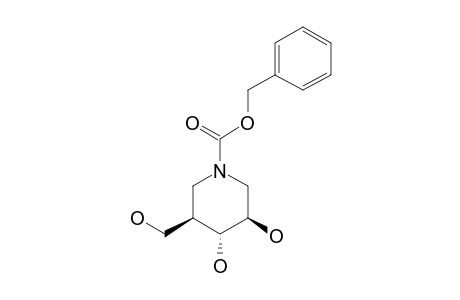 (3R,4R,5R)-N-BENZYLOXYCARBONYL-3,4-DIHYDROXY-5-(HYDROXYMETHYL)-PIPERIDINE