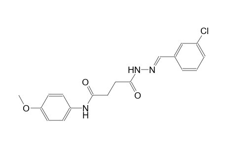 butanoic acid, 4-[(4-methoxyphenyl)amino]-4-oxo-, 2-[(E)-(3-chlorophenyl)methylidene]hydrazide