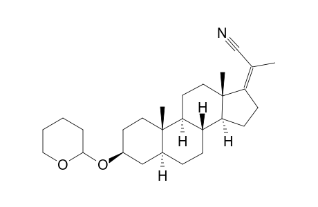 3.beta.-Hydroxy-5.alpha.-pregn-17(20)-carbonitrile tetrahydropyranyl ether