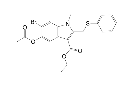 Ethyl 5-(acetyloxy)-6-bromo-1-methyl-2-[(phenylsulfanyl)methyl]-1H-indole-3-carboxylate