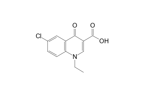 6-chloro-1,4-dihydro-1-ethyl-4-oxo-3-quinolinecarboxylic acid