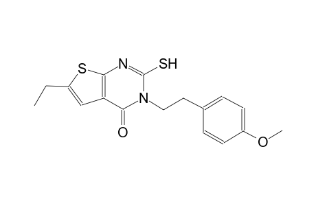 6-ethyl-3-[2-(4-methoxyphenyl)ethyl]-2-sulfanylthieno[2,3-d]pyrimidin-4(3H)-one