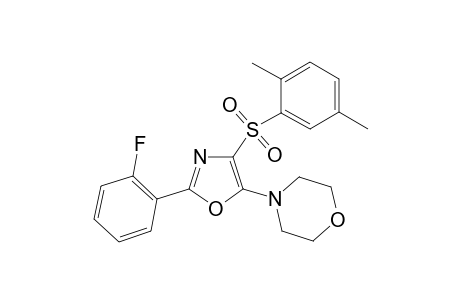 4-{4-[(2,5-dimethylbenzene)sulfonyl]-2-(2-fluorophenyl)-1,3-oxazol-5-yl}morpholine
