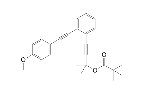 4-(2-((4-methoxyphenyl)ethynyl)phenyl)-2-methylbut-3-yn-2-yl pivalate