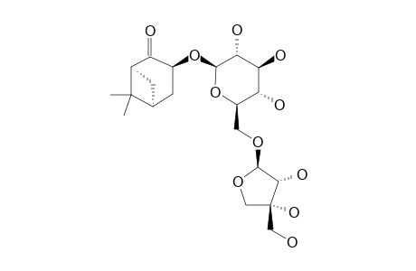 3-BETA-NORPINAN-2-ONE-3-O-BETA-D-APIOFURANOSYL-(1->6)-BETA-D-GLUCOPYRANOSIDE