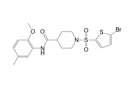 1-[(5-bromo-2-thienyl)sulfonyl]-N-(2-methoxy-5-methylphenyl)-4-piperidinecarboxamide