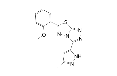 6-(2-methoxyphenyl)-3-(3-methyl-1H-pyrazol-5-yl)[1,2,4]triazolo[3,4-b][1,3,4]thiadiazole
