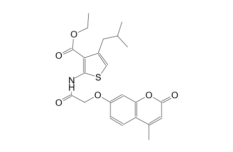 ethyl 4-isobutyl-2-({[(4-methyl-2-oxo-2H-chromen-7-yl)oxy]acetyl}amino)-3-thiophenecarboxylate