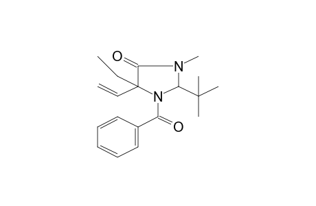 1-Benzoyl-2-tert-butyl-5-ethyl-3-methyl-5-vinyl-4-imidazolidinone