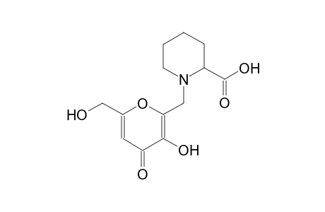 2-piperidinecarboxylic acid, 1-[[3-hydroxy-6-(hydroxymethyl)-4-oxo-4H-pyran-2-yl]methyl]-