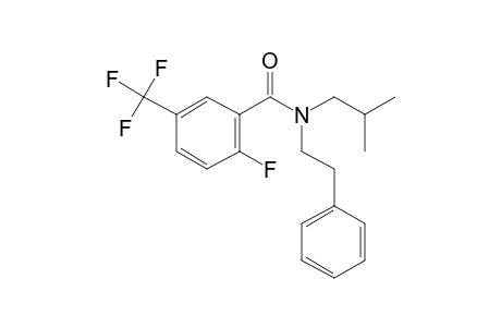 2-Fluoro-5-(trifluoromethyl)benzamide, N-(2-phenylethyl)-N-isobutyl-