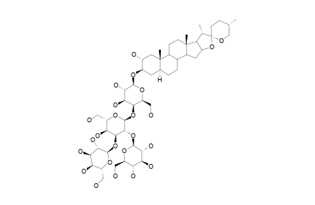 GITOGENIN-3-O-[O-BETA-D-GLUCOPYRANOSYL-(1->2)-O-[BETA-D-GLUCOPYRANOSYL-(1->3)]-O-BETA-D-GLUCOPYRANOSYL-(1->4)-BETA-D-GALACTOPYRANOSIDE
