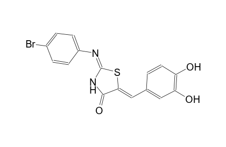 (2E,5Z)-2-[(4-bromophenyl)imino]-5-(3,4-dihydroxybenzylidene)-1,3-thiazolidin-4-one