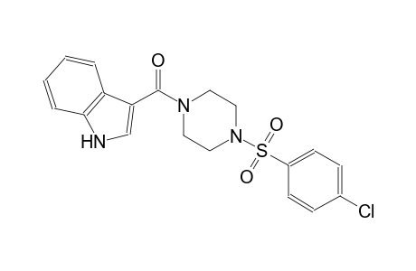 1H-indole, 3-[[4-[(4-chlorophenyl)sulfonyl]-1-piperazinyl]carbonyl]-