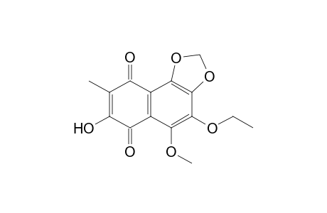 Naphtho[1,2-d]-1,3-dioxole-6,9-dione, 4-ethoxy-7-hydroxy-5-methoxy-8-methyl-