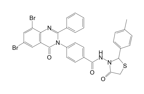 4-(2-Phenyl-6,8-dibromo-4-oxo-(4H)quinazolin-3-yl)-N-[4-oxo-2-(4-methylphenyl)thiazolidin-3-yl]benzamide