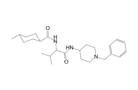 cyclohexanecarboxamide, 4-methyl-N-[2-methyl-1-[[[1-(phenylmethyl)-4-piperidinyl]amino]carbonyl]propyl]-