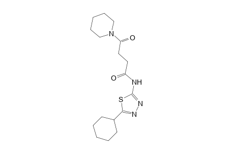 N-(5-cyclohexyl-1,3,4-thiadiazol-2-yl)-4-oxo-4-(1-piperidinyl)butanamide