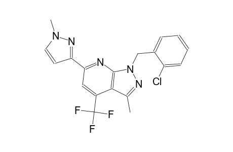 1H-pyrazolo[3,4-b]pyridine, 1-[(2-chlorophenyl)methyl]-3-methyl-6-(1-methyl-1H-pyrazol-3-yl)-4-(trifluoromethyl)-