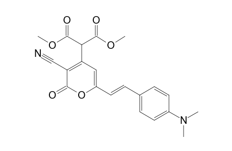 2-{3-Cyano-6-[(E)-2-(4-dimethylamino-phenyl)-vinyl]-2-oxo-2H-pyran-4-yl}-malonic acid dimethyl ester