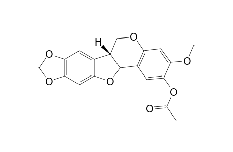 6H-[1,3]Dioxolo[5,6]benzofuro[3,2-c][1]benzopyran-2-ol, 6a,12a-dihydro-3-methoxy-, acetate, (6aR-cis)-