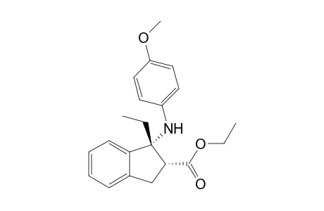 Ethyl 1-ethyl-1-{(4-methoxyphenyl)amino}-2,3-dihydro-1H-indene-2-carboxylate