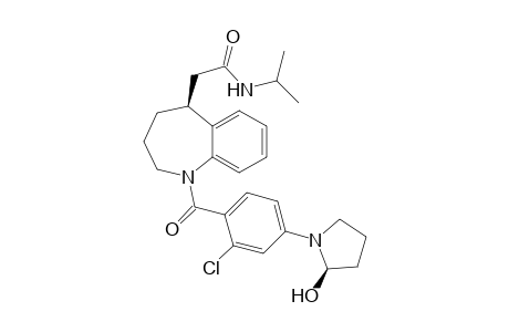 2-{(S)-1-[2-Chloro-4-((R)-2-hydroxy-pyrrolidin-1-yl)-benzoyl]-2,3,4,5-tetrahydro-1H-benzo[b]azepin-5-yl}-N-isopropyl-acetamide