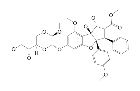 SILVESTROL;6-O-DEMETHYL-6-[6-(1,2-DIHYDROXYETHYL)-3-METHOXY-1,4-DIOXAN-2-YL]-AGLAFOLIN