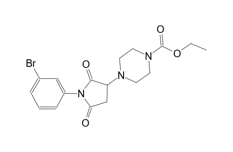 ethyl 4-[1-(3-bromophenyl)-2,5-dioxo-3-pyrrolidinyl]-1-piperazinecarboxylate