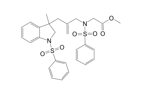 3-Methyl-1-(phenylsulfonyl)-3-[3-N-(phenylsulfonyl)-N-(methoxycarbonylmethyl)amino-2-methylenepropyl]-2,3-dihydro-1H-indole