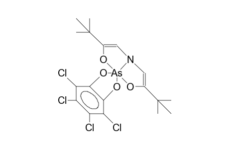 5-Aza-2,8-dioxa-3,7-di-tert-butyl-1-arsa-bicyclo(3.3.0)octa-2,4,6-triene O-chloranil adduct