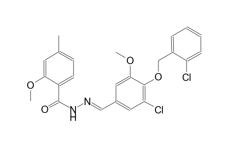 N'-((E)-{3-chloro-4-[(2-chlorobenzyl)oxy]-5-methoxyphenyl}methylidene)-2-methoxy-4-methylbenzohydrazide