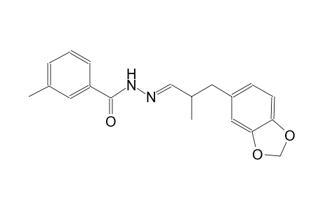 N'-[(E)-3-(1,3-benzodioxol-5-yl)-2-methylpropylidene]-3-methylbenzohydrazide
