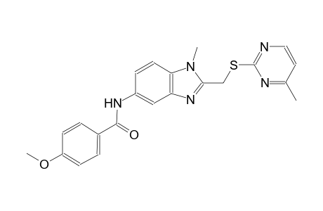 benzamide, 4-methoxy-N-[1-methyl-2-[[(4-methyl-2-pyrimidinyl)thio]methyl]-1H-benzimidazol-5-yl]-
