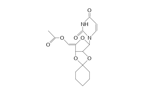 1-(5-O-Acetyl-2,3-O-cyclohexylidene.beta.-D-erythro-pent-4-eno-furanosyl)-uracil