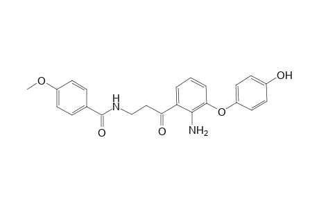 N-(3-(2-Amino-3-(4-hydroxyphenoxy)phenyl)-3-oxopropyl)-4-methoxybenzamide