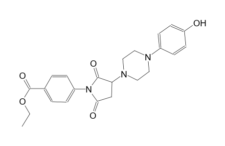 benzoic acid, 4-[3-[4-(4-hydroxyphenyl)-1-piperazinyl]-2,5-dioxo-1-pyrrolidinyl]-, ethyl ester