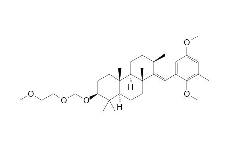 (2S,4aR,4bR,7R,8aR,10aR)-8-[1-(2,5- Dimethoxy-3-methyl-phenyl)-meth-(E)-ylidene]-2-(2-methoxy-ethoxymethoxy)-1,1,4a,7,8a-pentamethyl-tetradecahydro-phenanthrene