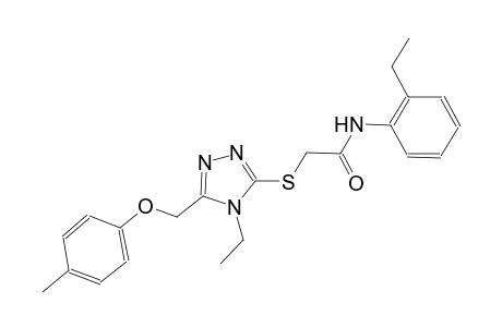 2-({4-ethyl-5-[(4-methylphenoxy)methyl]-4H-1,2,4-triazol-3-yl}sulfanyl)-N-(2-ethylphenyl)acetamide