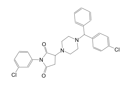 1-(3-Chlorophenyl)-3-[4-[(4-chlorophenyl)-phenyl-methyl]piperazino]pyrrolidine-2,5-quinone