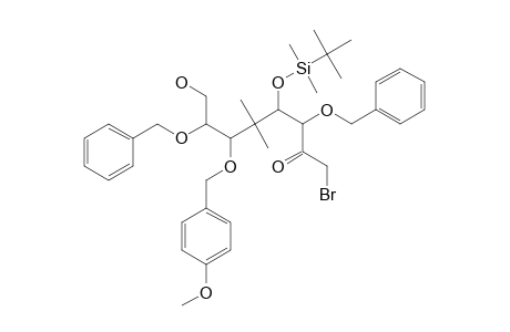(3R,4R,6R,7S)-3,7-DIBENZYLOXY-1-BROMO-4-(TERT.-BUTYLDIMETHYLSILOXY)-8-HYDROXY-6-(PARA-METHOXYBENZYLOXY)-5,5-DIMETHYL-2-OCTANONE