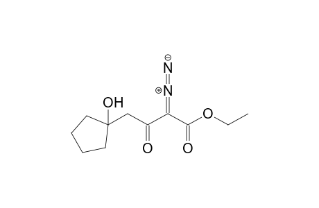 Ethyl 2-diazo-4-(1-hydroxycyclopentyl)-3-oxobutanoate