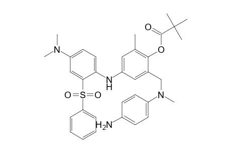 Propanoic acid, 2,2-dimethyl-, 2-[[(4-aminophenyl)methylamino]methyl]-4-[[4-(dimethylamino)-2-(phenylsulfonyl)phenyl]amino]-6-methylphenyl ester
