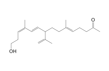 6,12-Dimethyl-9-isopropenyl-1-hydroxy-5,10,12-pentadecatrienyl-2-one