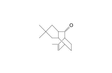 5,5,10-Trimethyl-tricyclo(6.2.2.0/3,7/)dodec-9-en-2-one