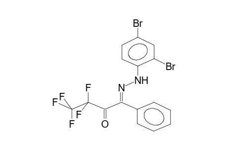 PHENYLPENTAFLUOROETHYLGLYOXAL, 2,4-DIBROMOPHENYLHYDRAZONE